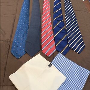 Men's Assorted Ties and Pocket Squares Set